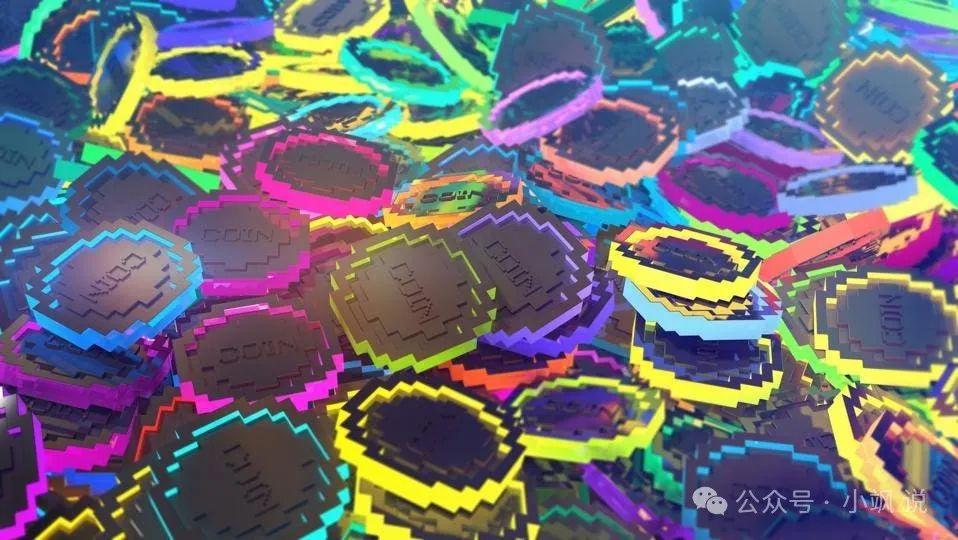 一堆代表首次代币发行 (ICO) 的数字加密货币。