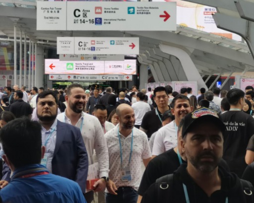 图为5月1日拍摄的第135届广交会第三期现场