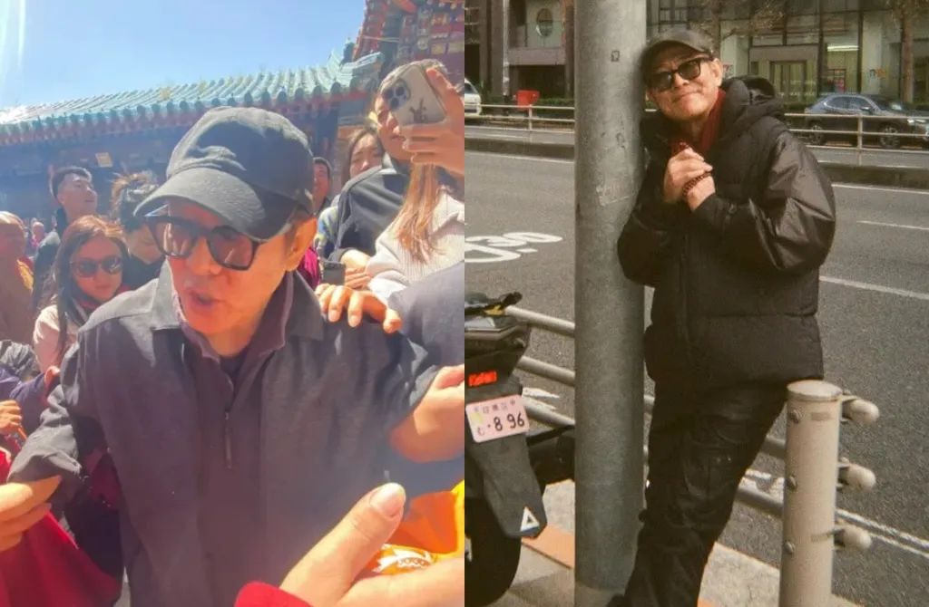 李连杰终于不是在五台山(左),近日晒出人在日本旅游的照片(右),让网友感到放心。(图/李连杰IG)
