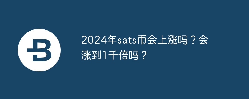 2024年sats币会上涨吗?会涨到1千倍吗?